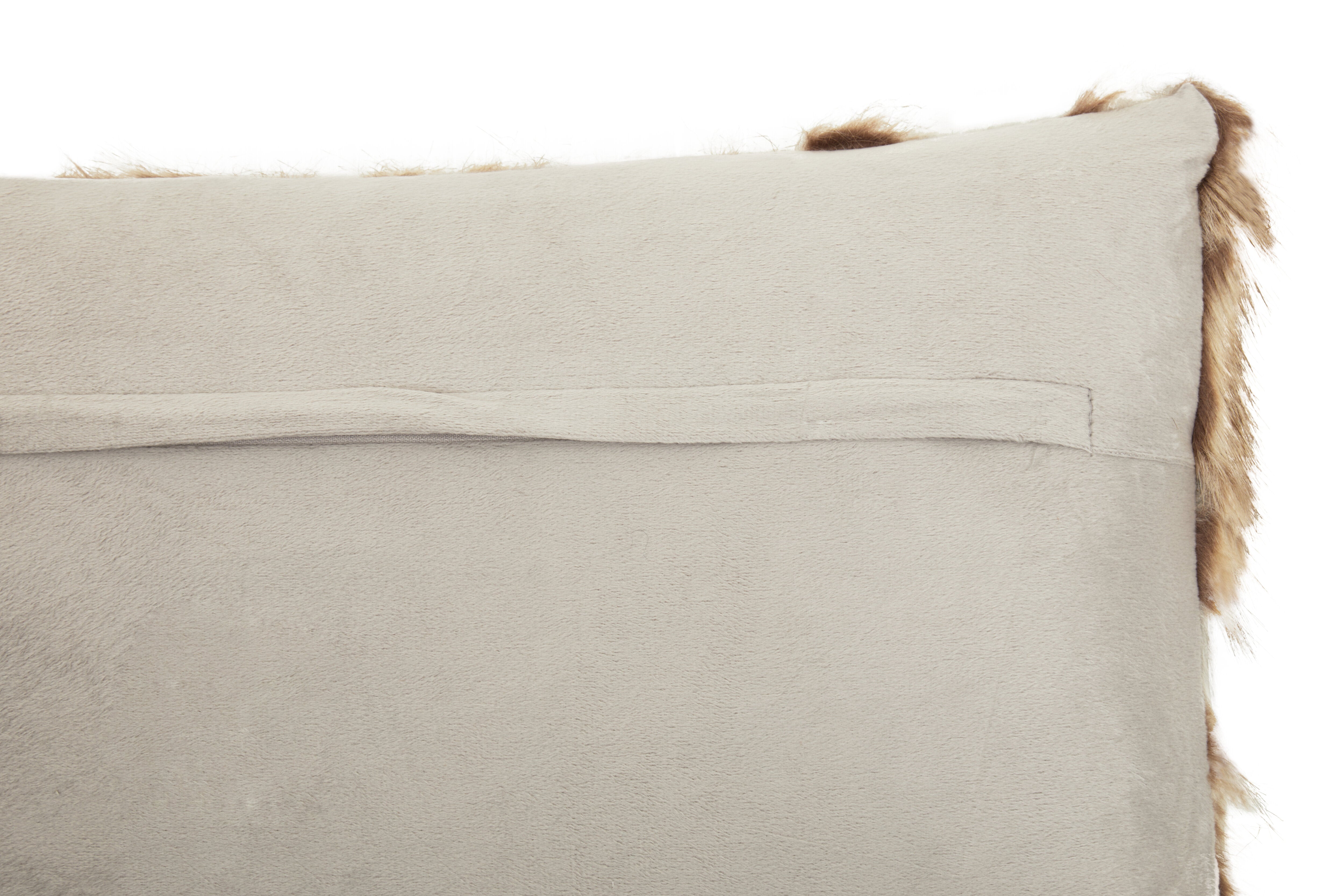 Mindy Lamina Grey & Natural Fur Cushion